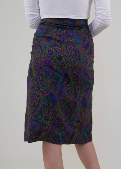 PAISLEY WOOL SKIRT