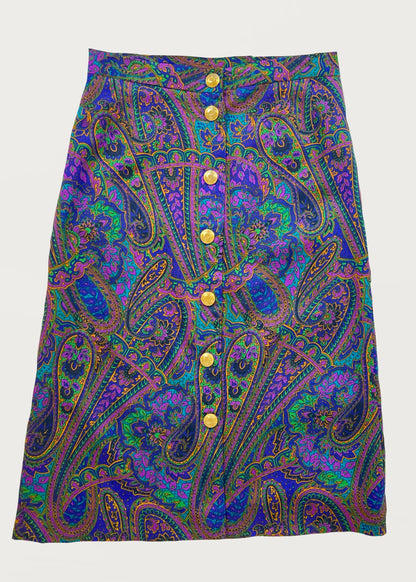 PAISLEY WOOL SKIRT