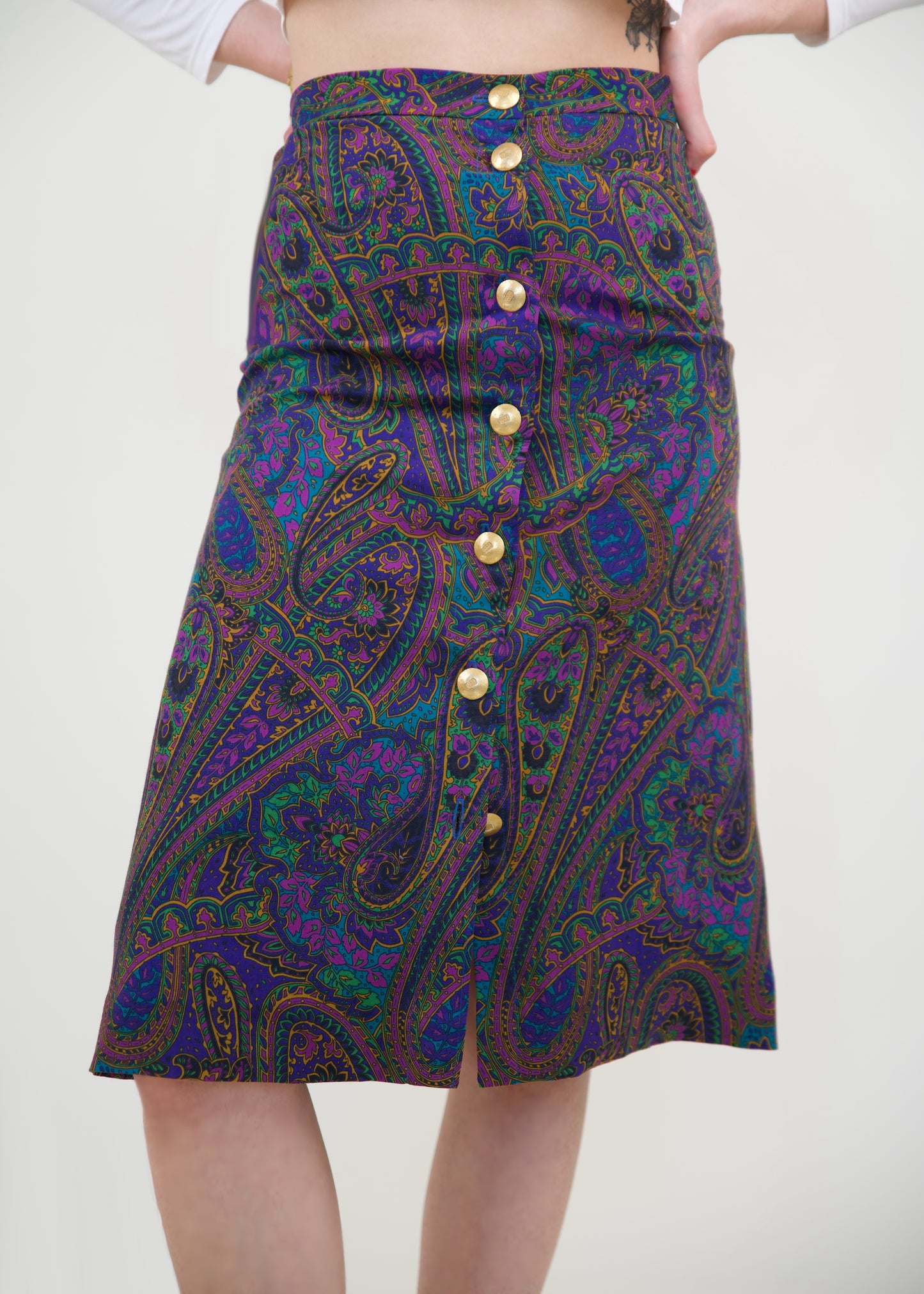 PAISLEY WOOL SKIRT